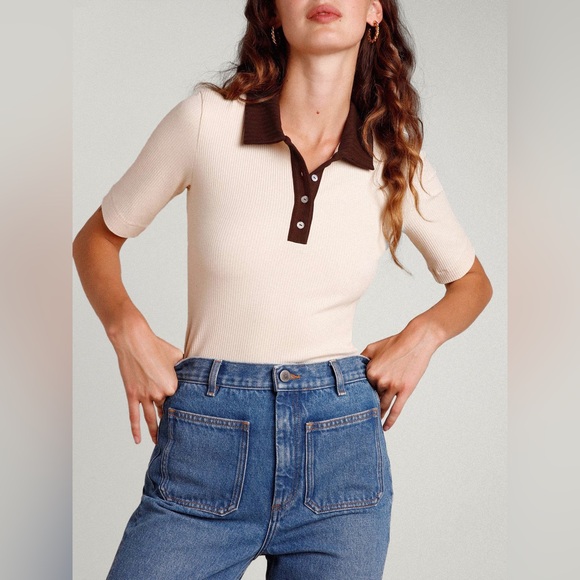 Rouje DIVINA T-shirt Uni Creme - Picture 1 of 10